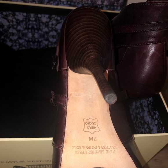 Leon Max fine leather burnished calf high heel/booties - Picture 3 of 7